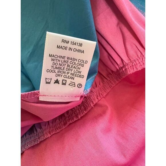 Staud Elio Dress in Hibiscus Multicolor Off The Shoulder Tiered Dress Size 2 NWT - Picture 8 of 9